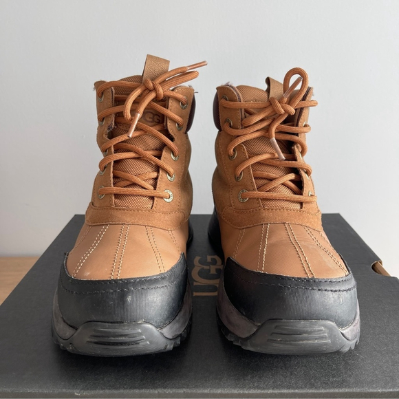 UGG boots Men's Emmett duck waterproof boot 7 brown Black Lace-Up ankle winter - Picture 3 of 12